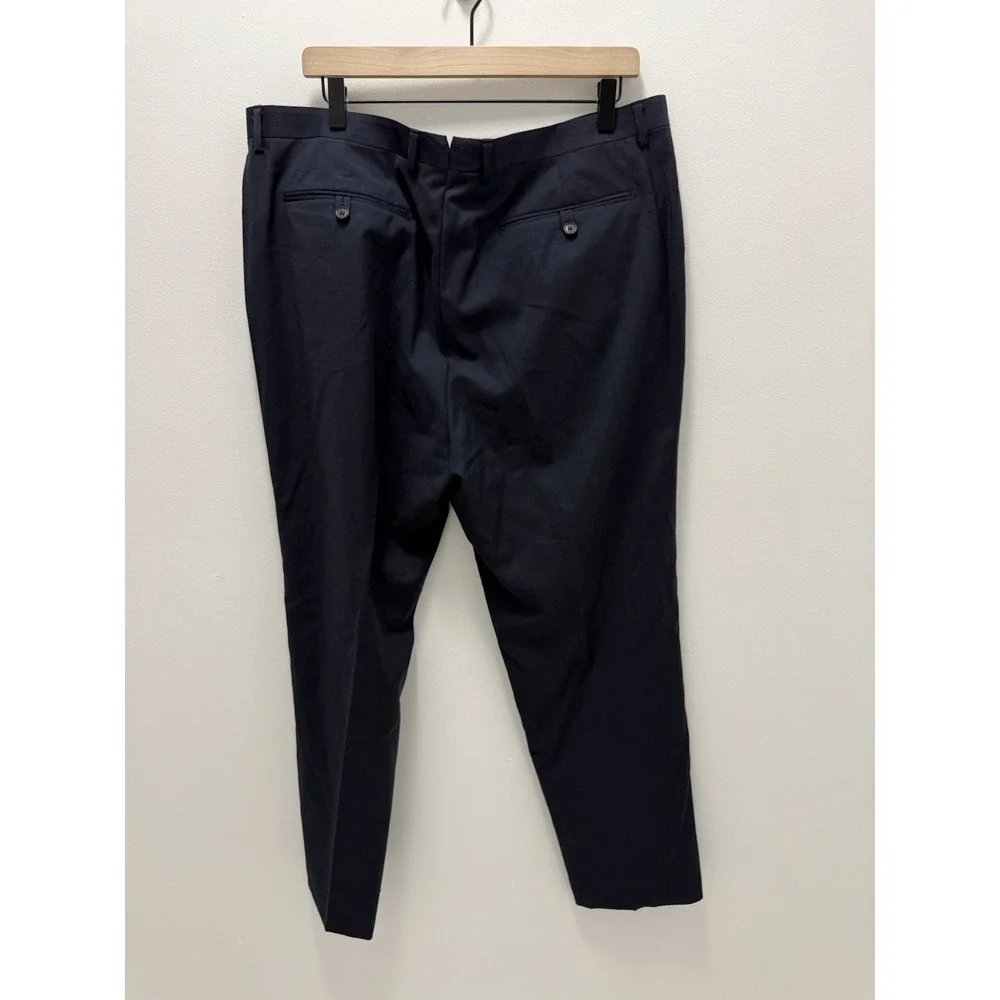 Banana Republic Trabaldo Togna 1840 Wool Dress Pants 38x30 Navy Italian Birdseye